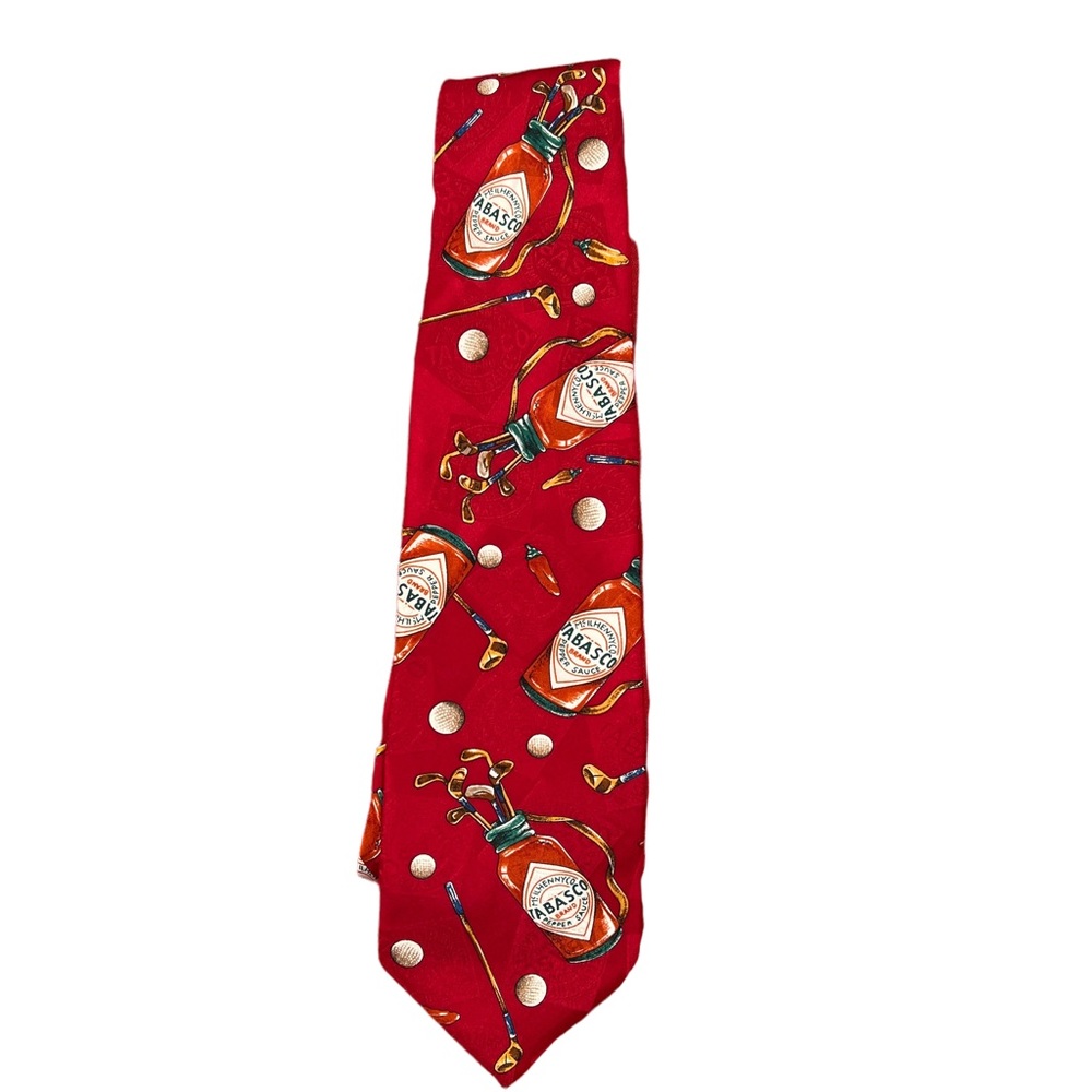 VINTAGE TABASCO Silk Tie Made In USA Excellent Pre-Owned Condition